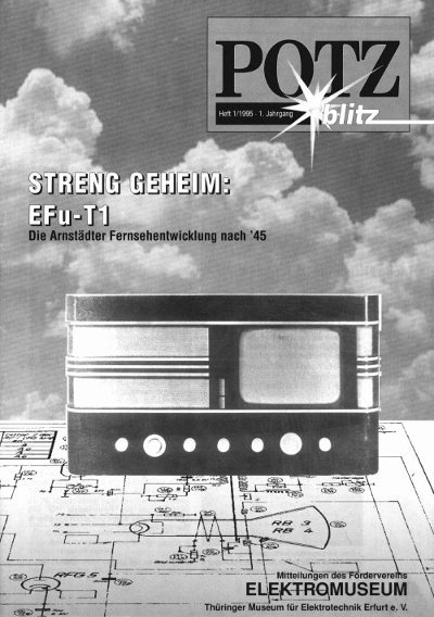 Titelblatt von Potzblitz Nr.1, Zeitschrift des Elektromuseums von 1995