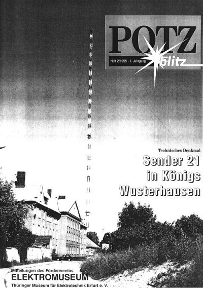 Titelblatt von Potzblitz Nr.2, Zeitschrift des Elektromuseums von 1995